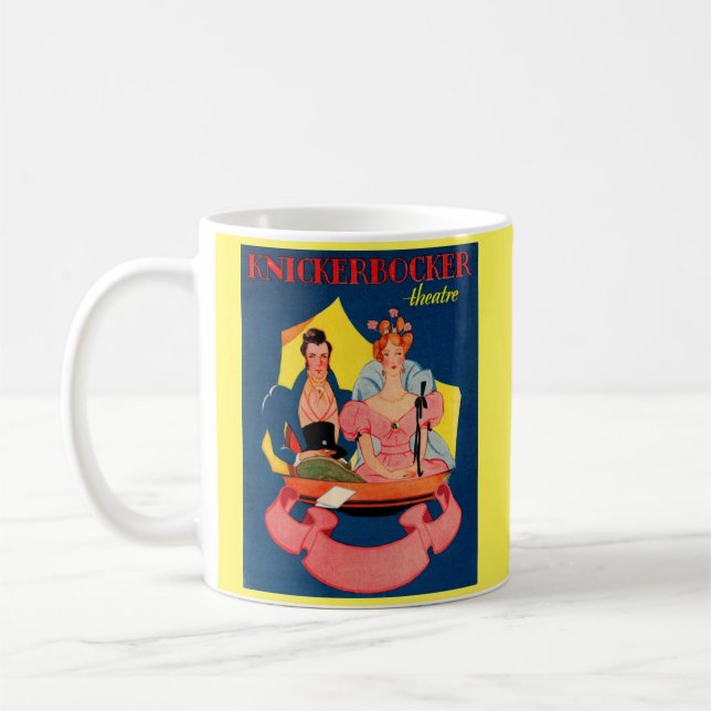 Knickerbocker Theaterkartenabdeckung der 20er Jahr Kaffeetasse (Links)
