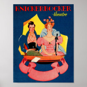 Knickerbocker Theaterkartenabdeckung der 20er Jahr Poster