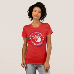 Knickerbocker weißes und blaues Logo T-Shirt