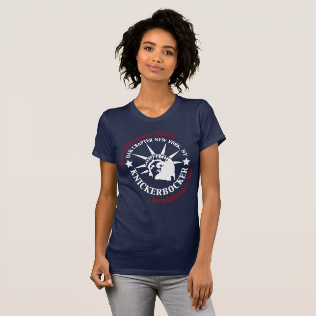 Knickerbocker weißes und blaues Logo T-Shirt (Vorne ganz)