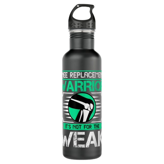 Knie-Ersatz-Operation erhalten Wohlgefühl Geschenk Edelstahlflasche (Vorderseite)