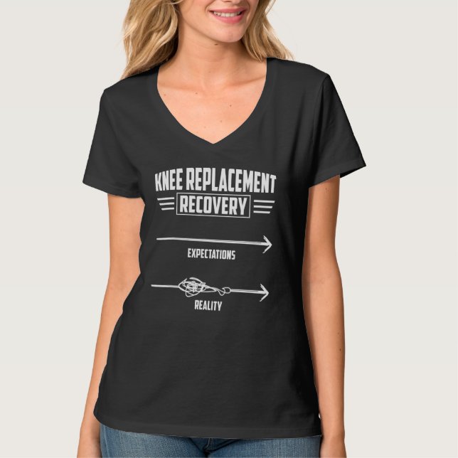 Knie-Ersatz-Operation Erholung Joint Replacement T-Shirt (Vorderseite)