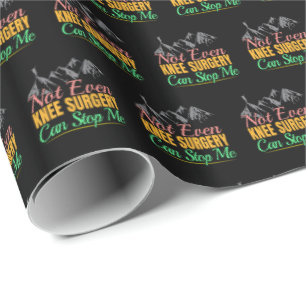 Knie-OP-Wanderzitat - Bergsteiger Geschenkpapier