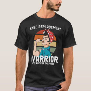 Knie Operation Erholung Frauen Knie-Ersatzwarnung T-Shirt