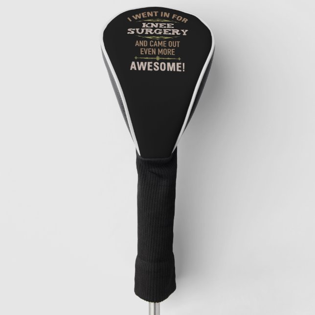 Knie Operation Erholung Spaß Golf Headcover (Vorderseite)