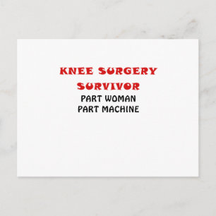 Knie Operation Survivor Teil Frauen Teilemaschine Postkarte