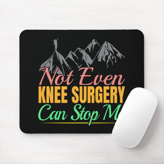 Knie-Operation-Wanderangebot - Bergsteigen Mousepad (Mit Mouse)