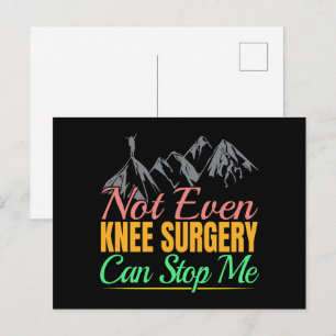Knie-Operation-Wanderangebot - Bergsteigen Postkarte