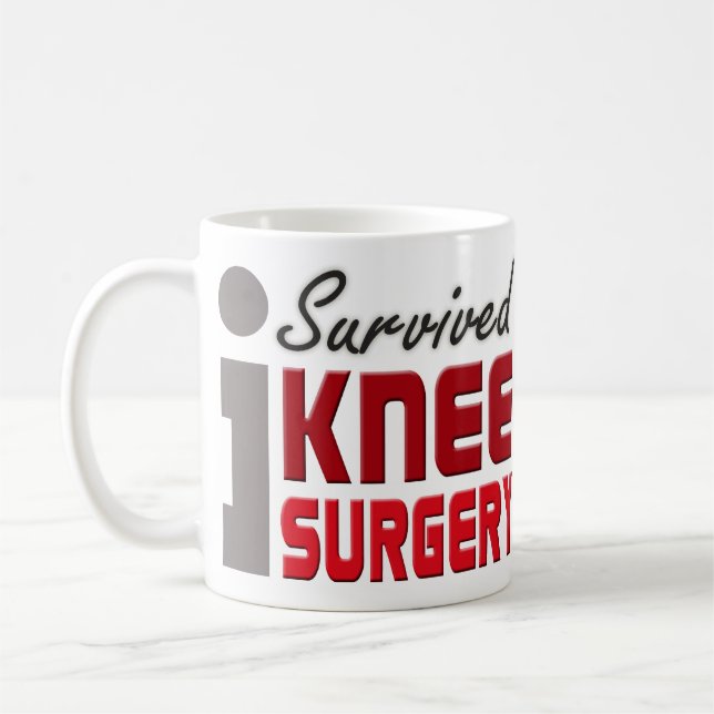 Knie-Operations-Überlebend-Tasse Tasse (Links)