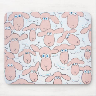 Knie tief in den Schafen Mousepad