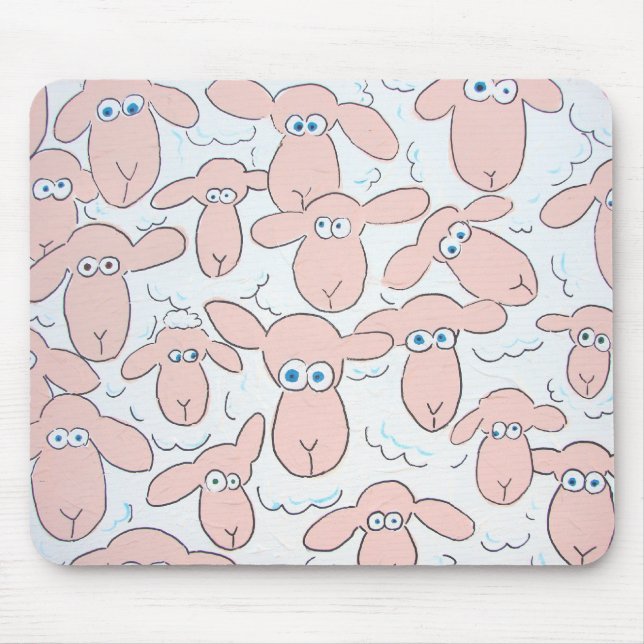 Knie tief in den Schafen Mousepad (Vorne)