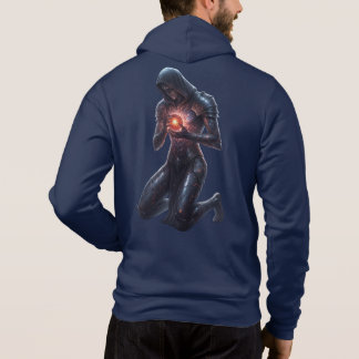 Knie vor dem Glanz: Neo-Gotisches Sci-Fi-Reißversc Hoodie