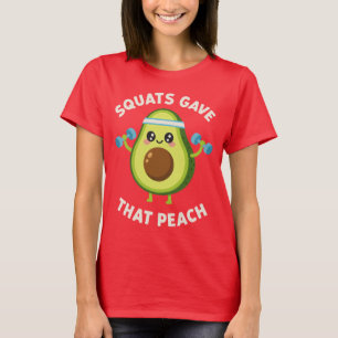 Kniebeugen gaben dieser Avocado Fitness Fitnessstu T-Shirt