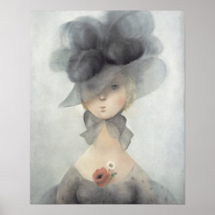 Knien Frau 2597 Wunsch vor Ehreimplorin Poster