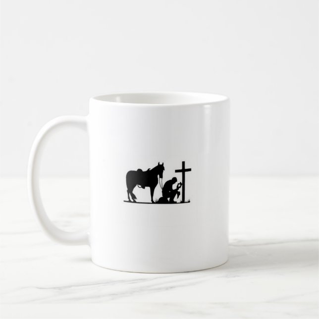Kniender Cowboy Tasse (Links)