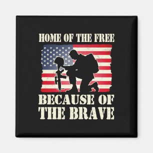 Kniender Soldat patriotisches Denkmal Tribut Magnet