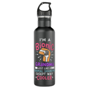 Kniesersatz bionische Oma nach Operation Geschenk Edelstahlflasche