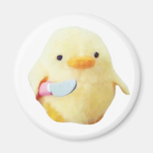 Knife Duck Plush Meme Magnet