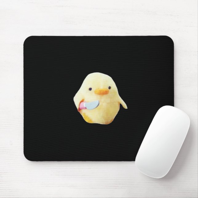 Knife Duck Plush Meme Mouse Pad Mousepad (Mit Mouse)