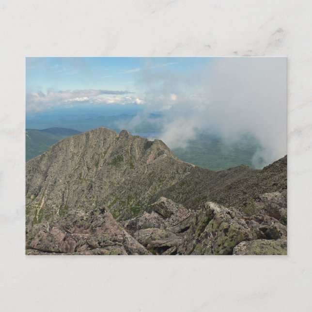 Knife Edge trail, Baxter Staat Park, Maine Postkarte (Vorderseite)