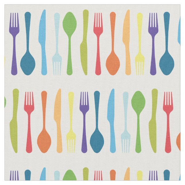 Knife Fork Spoon Küche Küchenutensilien Utenside Stoff (Nahaufnahme)