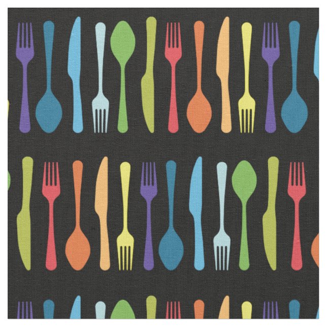 Knife Fork Spoon Küche Küchenutensilien Utenside Stoff (Nahaufnahme)