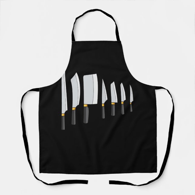 Knife Kit Küchenwerkzeuge Kochen Gadget T-Shirt Ko Schürze (Vorderseite)