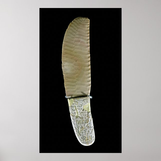 Knife mit Schlachtszenen geschnitzt Poster (Vorne)