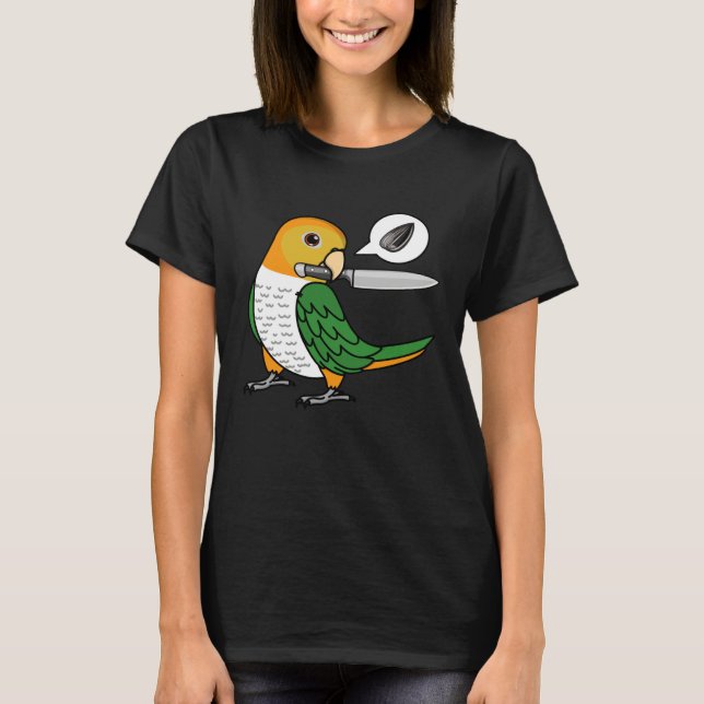 Knife Parrot Wants Seeds I White bellied Caique T-Shirt (Vorderseite)