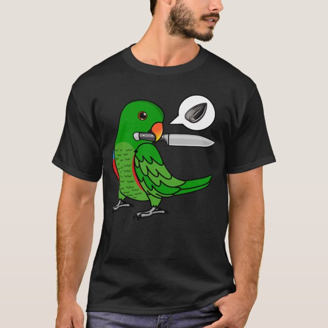 Knife Parrot Will Saatgut I Männlicher Eclectus T-Shirt (Vorderseite)