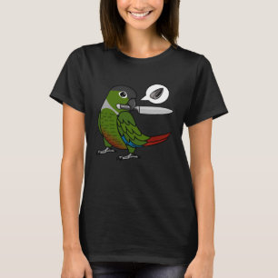 Knife Parrot Will Saatgut in grüner Wange T-Shirt