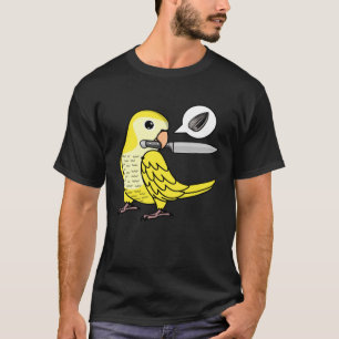 Knife Parrot Will Samen I Gelbe Lutino Monk Para T-Shirt