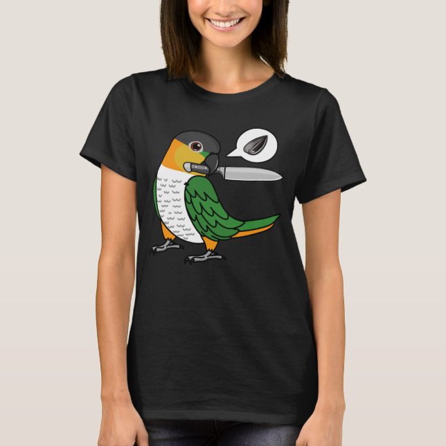 Knife Parrot Will Samen I Schwarzer Kaik T-Shirt (Vorderseite)