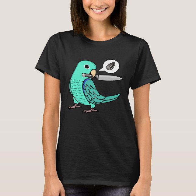 Knife Parrot Will Samen I Türkis Parrotlet T-Shirt (Vorderseite)