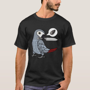 Knife Parrot Will Samen in afrikanischem Grau T-Shirt