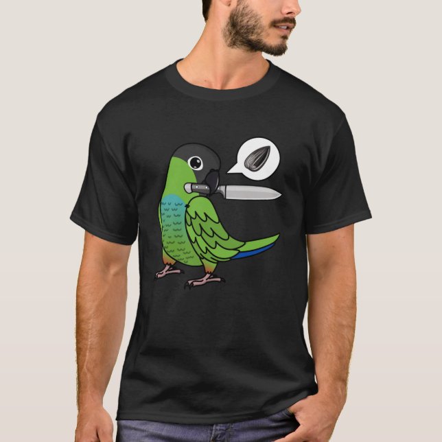Knife Parrot Will Samen in Nanday Conure T-Shirt (Vorderseite)