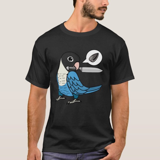 Knife Parrot Will Seeds I Blue maskiert Lovebird T-Shirt (Vorderseite)