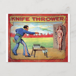 Knife Thrower Postkarte