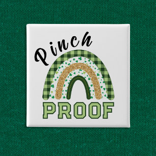 Kniff-fester St. Patrick's Day Grüner Regenbogen K Button
