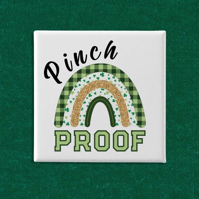 Kniff-fester St. Patrick's Day Grüner Regenbogen K Button (Von Creator hochgeladen)