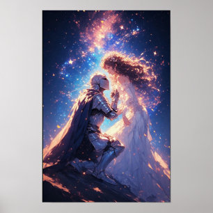 Knight and Princess Fantasy Poster