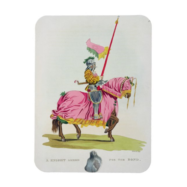 Knight Armed for the Bond, 1512, engraved by W. Magnet (Vertikal)