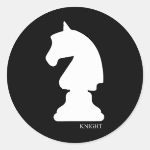 Knight Chess Piece Group Kostüm Schach Club Schach Runder Aufkleber