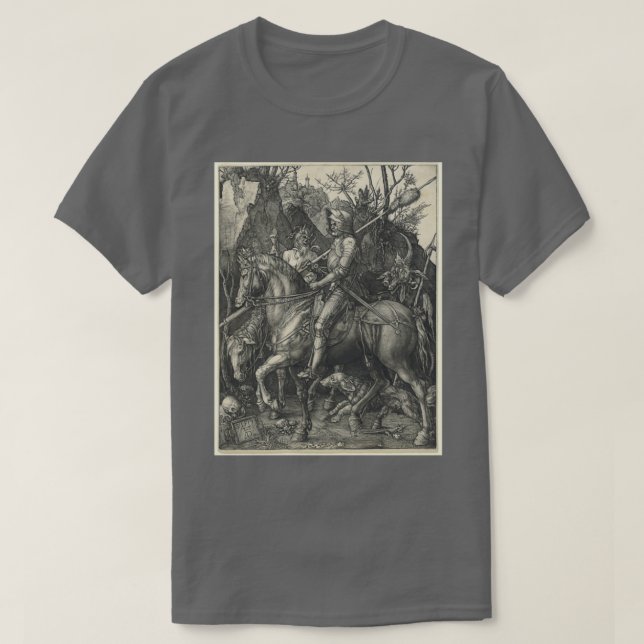 Knight Death and Devil 1513 von Albrecht Drer T-Shirt (Design vorne)