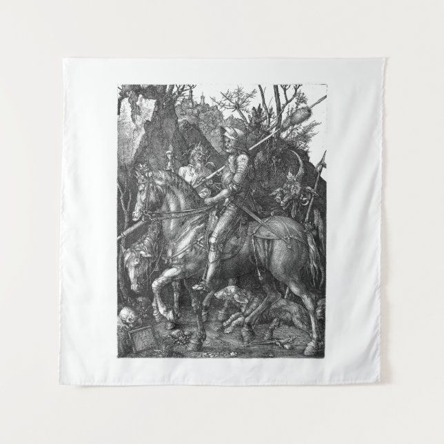 Knight Death Devil Albrecht Durer Gravur Art p Wandteppich (Vorderseite)