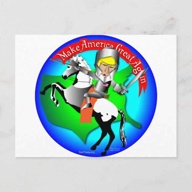 Knight Donald Trump Postkarte (Vorderseite)