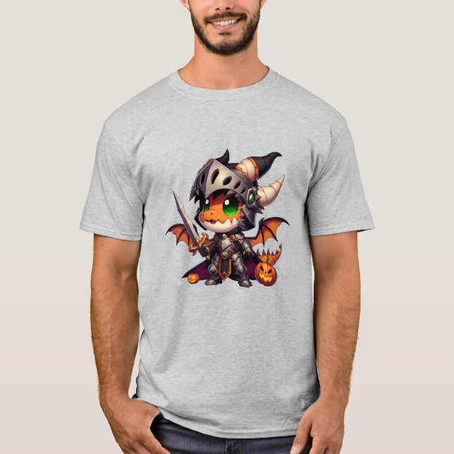 Knight Dragon Halloween T-Shirt (Vorderseite)
