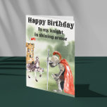 Knight Medival Birthday Card Karte<br><div class="desc">Dieses Design kann in dem Bereich personalisiert werden, der durch das Ändern des Fotos und/oder Textes zur Verfügung gestellt wird. Sie können auch angepasst werden, indem Sie auf Vorlage personalisieren klicken und dann auf die Schaltfläche klicken, um weitere Optionen anzupassen, um die Hintergrundfarbe zu löschen oder zu ändern, Text hinzuzufügen,...</div>