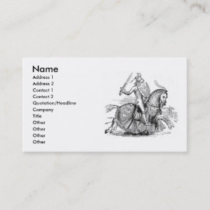 Knight on Horseback Business Card Visitenkarte