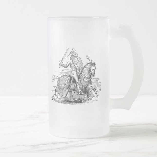 Knight on Horseback Mattglas Bierglas (Rechts)
